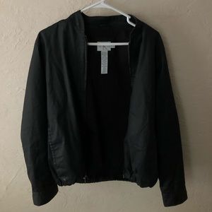 Calvin Klein leather bomber jacket